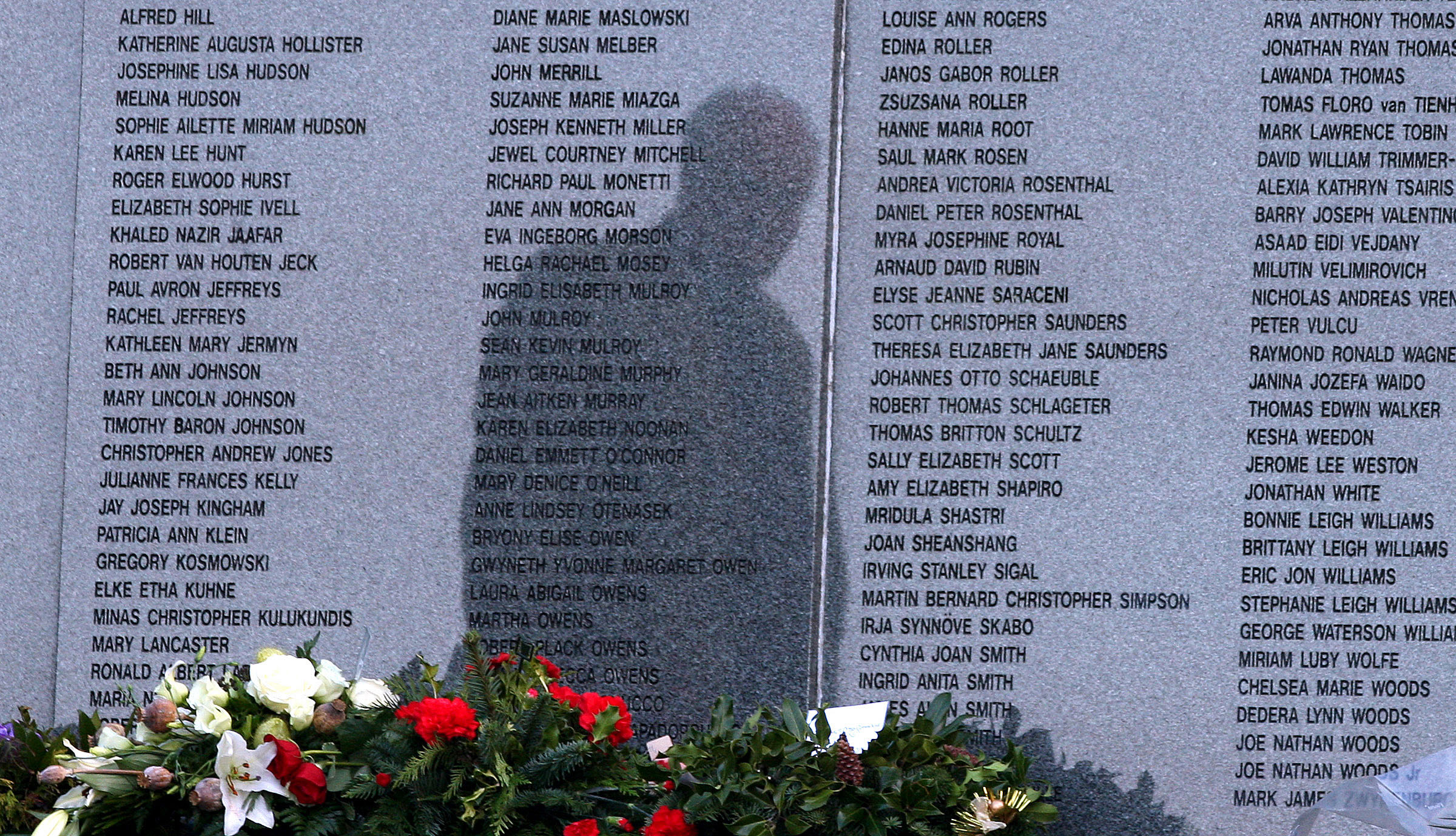 Memorial stone in memory of the Pan Am flight 103 bombing victims in the garden of remembrance at Dryfesdale Cemetery, near Lockerbie, Scotland (AP Photo / Scott Heppell)